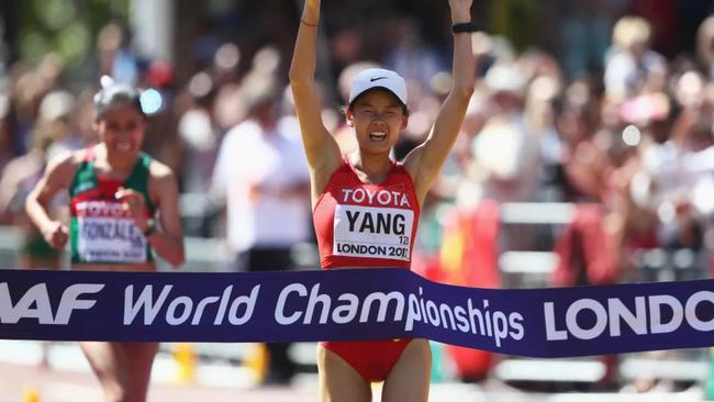 杨家玉在2017年伦敦世锦赛夺得女子20公里冠军